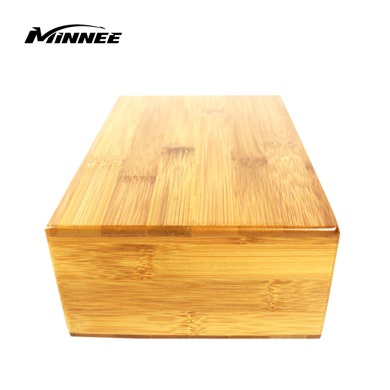MINNEE Bamboo Yoga Block, Bamboo Handstand Block,Support Brick to Deepen Poses, Improve Strength and Aid Balance and Flexibility, Non-Toxic, Odorless, and Water-Resistant