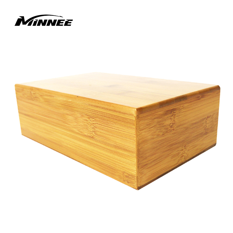 MINNEE Bamboo Yoga Block, Bamboo Handstand Block,Support Brick to Deepen Poses, Improve Strength and Aid Balance and Flexibility, Non-Toxic, Odorless, and Water-Resistant